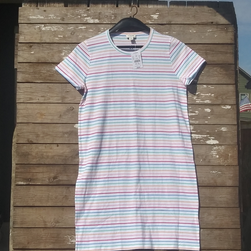NWT J. Crew | Size XS Mutlicolored Striped Dress